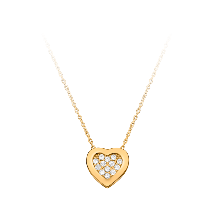 Halskette »585er Gold, Herz (Heart), 101196« mit Zirkonia