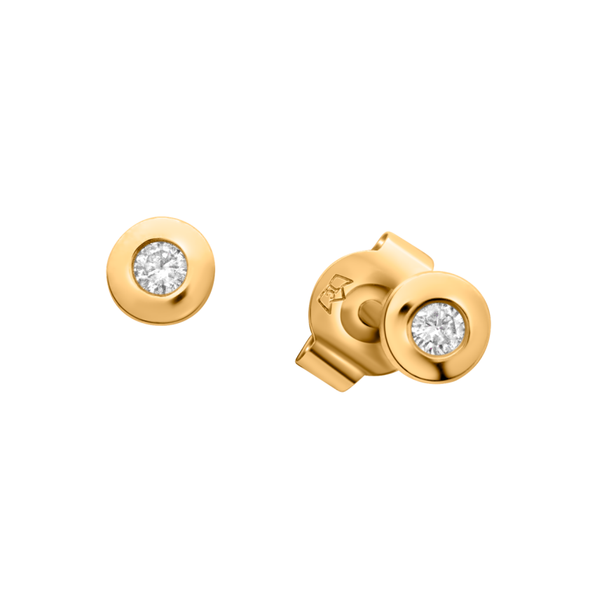 Ohrstecker aus 585er Gelbgold »100931« mit Diamanten